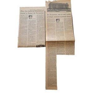 1984 Philadelphia Inquirer 2-Part Article Lackawanna Station and Steamtown